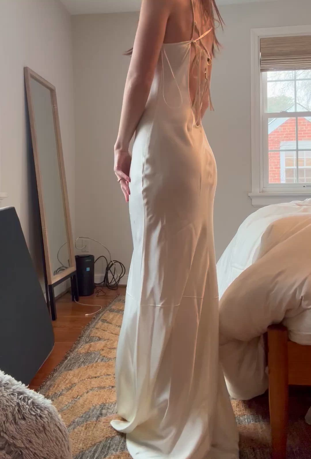 Victoria Beckham, Lace Cami Dress in Ivory