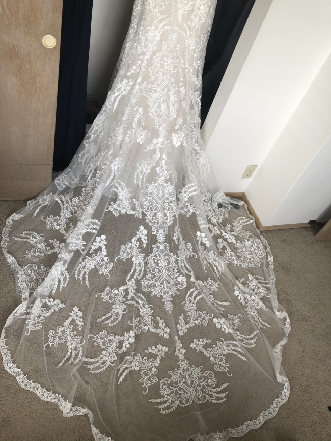 Oleg Cassini Beaded Lace Off Shoulder Mermaid Wedding Dress New Wedding Dress Save 30 Stillwhite 