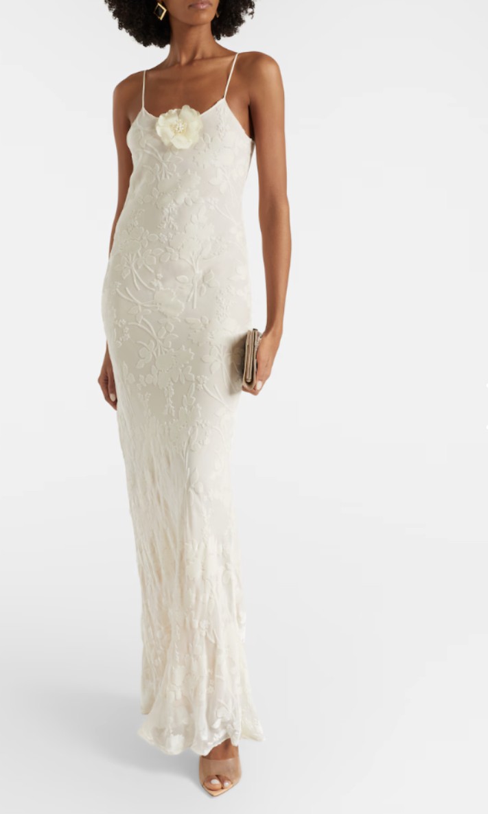Rodarte, Devore Floral Velvet Gown Wedding Dress Save 47% - Stillwhite