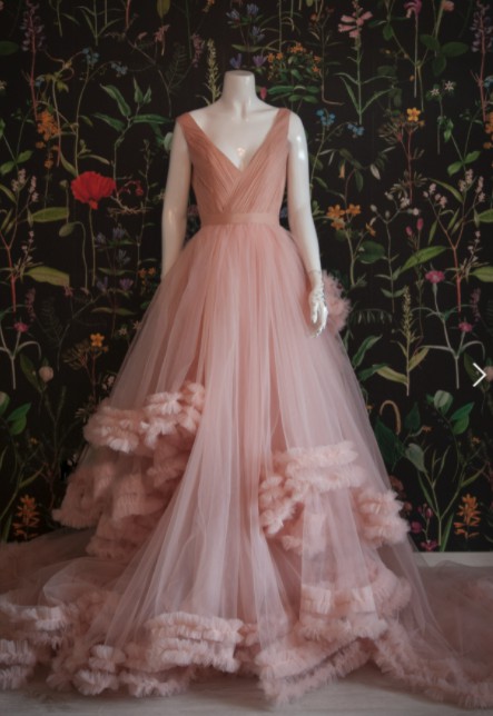 strawberry ball gown