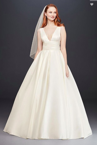 david's bridal satin ball gown