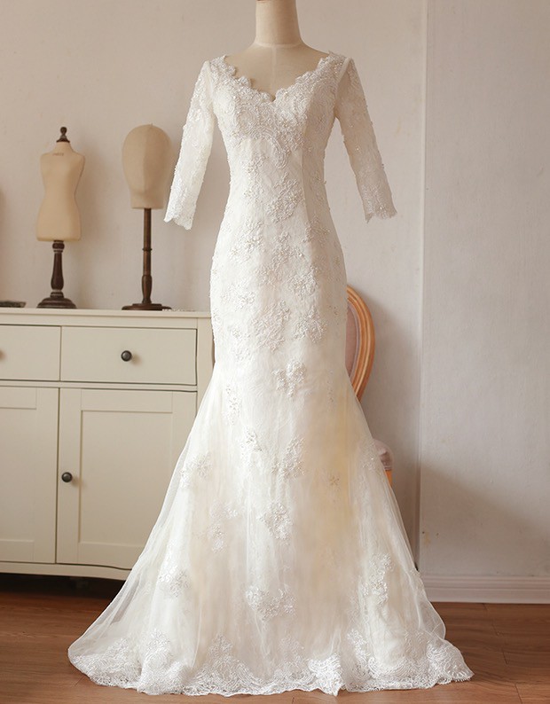  Trumpet  Second Hand Wedding  Dress  on Sale 80 Off 