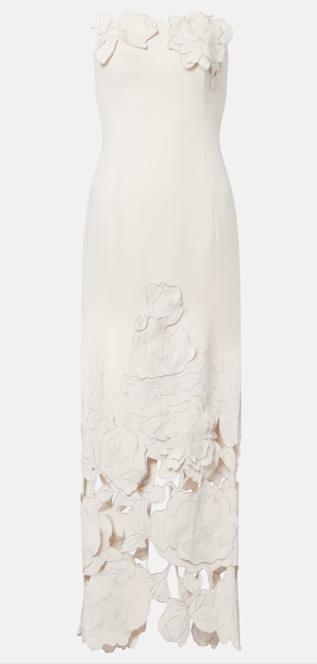 Leo Lin, Rayna floral-appliqu crpe maxi dress Wedding Dress Save 50% - Stillwhite Leo Lin, Rayna floral-appliqu crpe maxi dress Wedding Dress Save 50% - Stillwhite