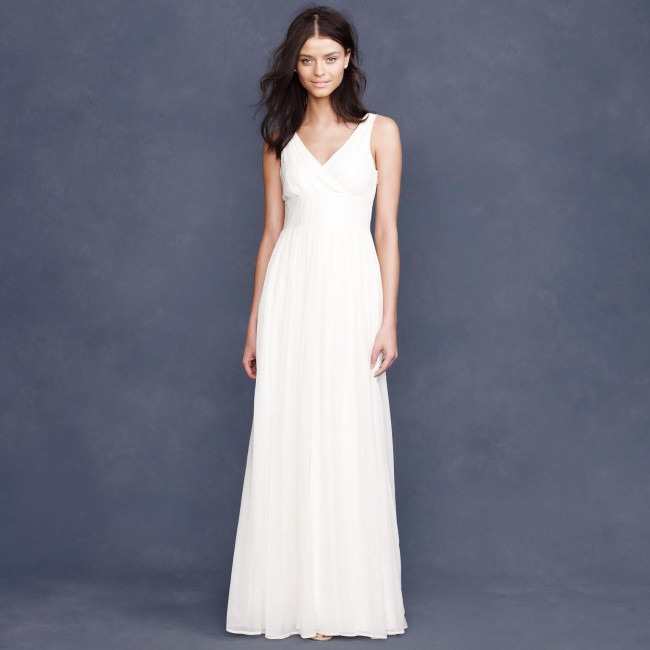 J Crew, Sophia in Silk Chiffon Wedding Dress Save 84% - Stillwhite