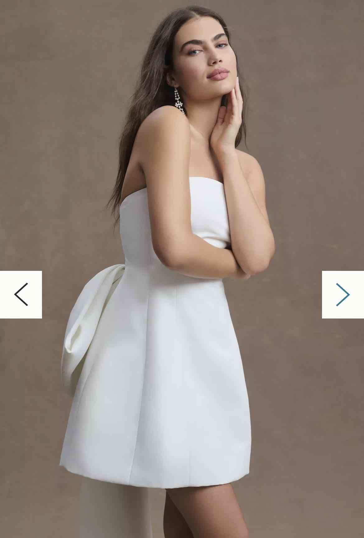 On My Mind White Strapless Mini Dress
