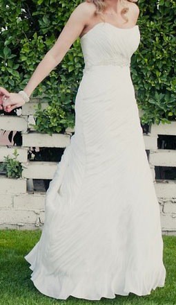 maggie sottero chiffon wedding dress