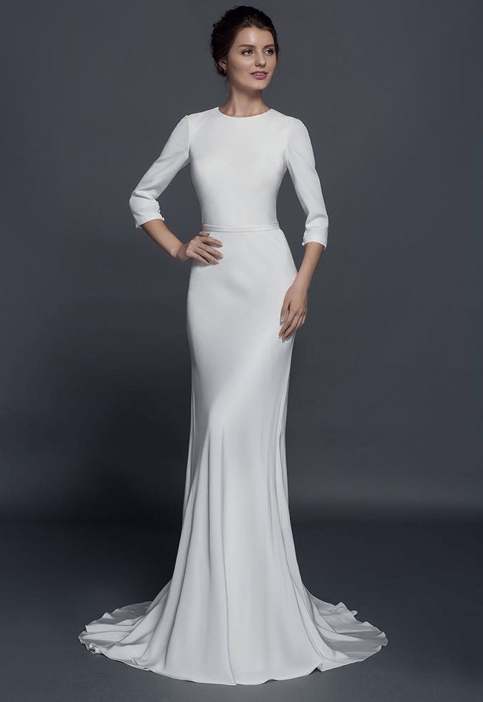 Darius Cordell Modest long sleeve wedding dress New Wedding Dress Save ...