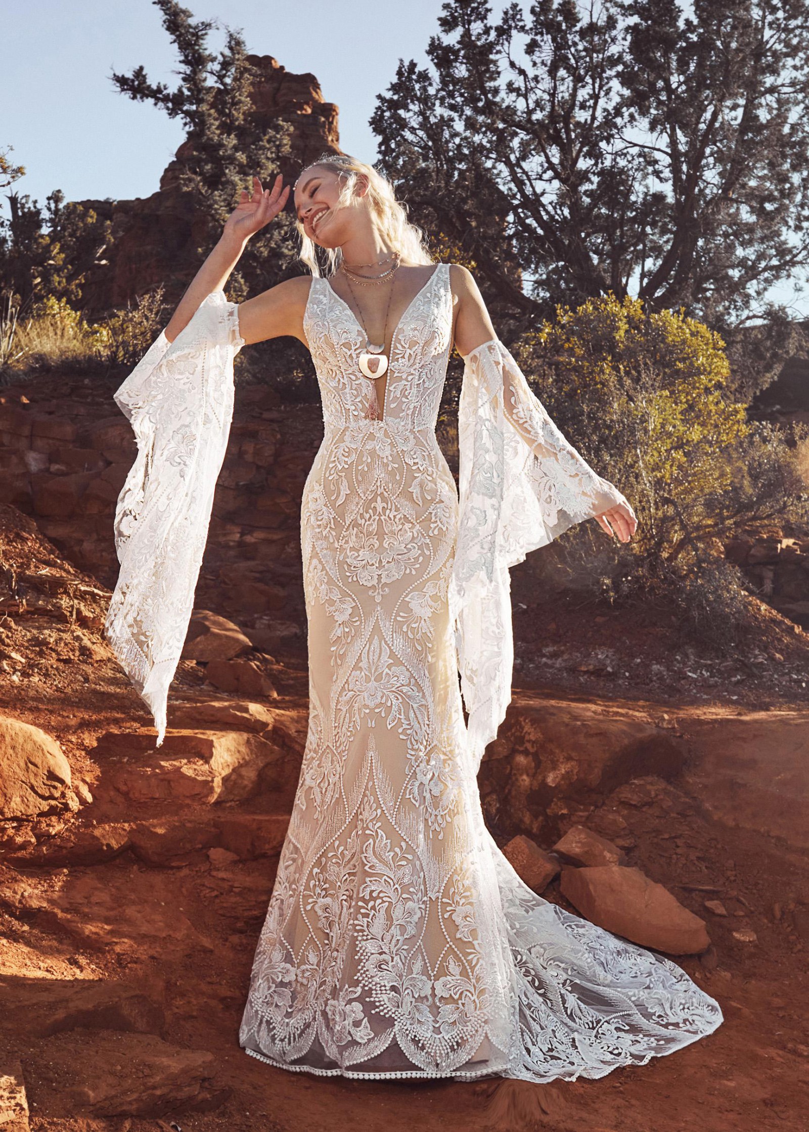 Calla Blanche LP2020 Sample Wedding Dress Save 24% - Stillwhite
