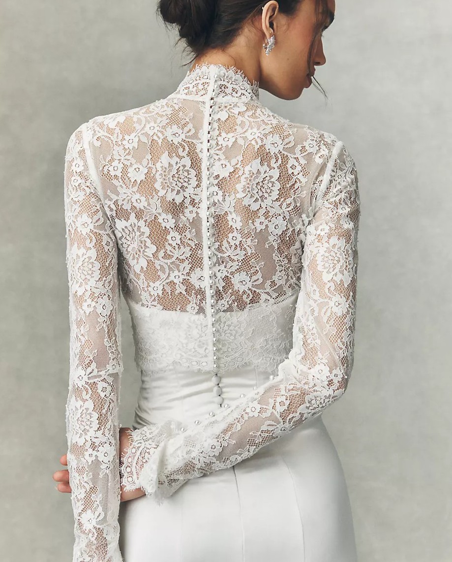 Watters, Angelique Lace Topper by Watters in Ivory New Wedding Dress Save 24% - Stillwhite Watters, Angelique Lace Topper by Watters in Ivory New Wedding Dress Save 24% - Stillwhite