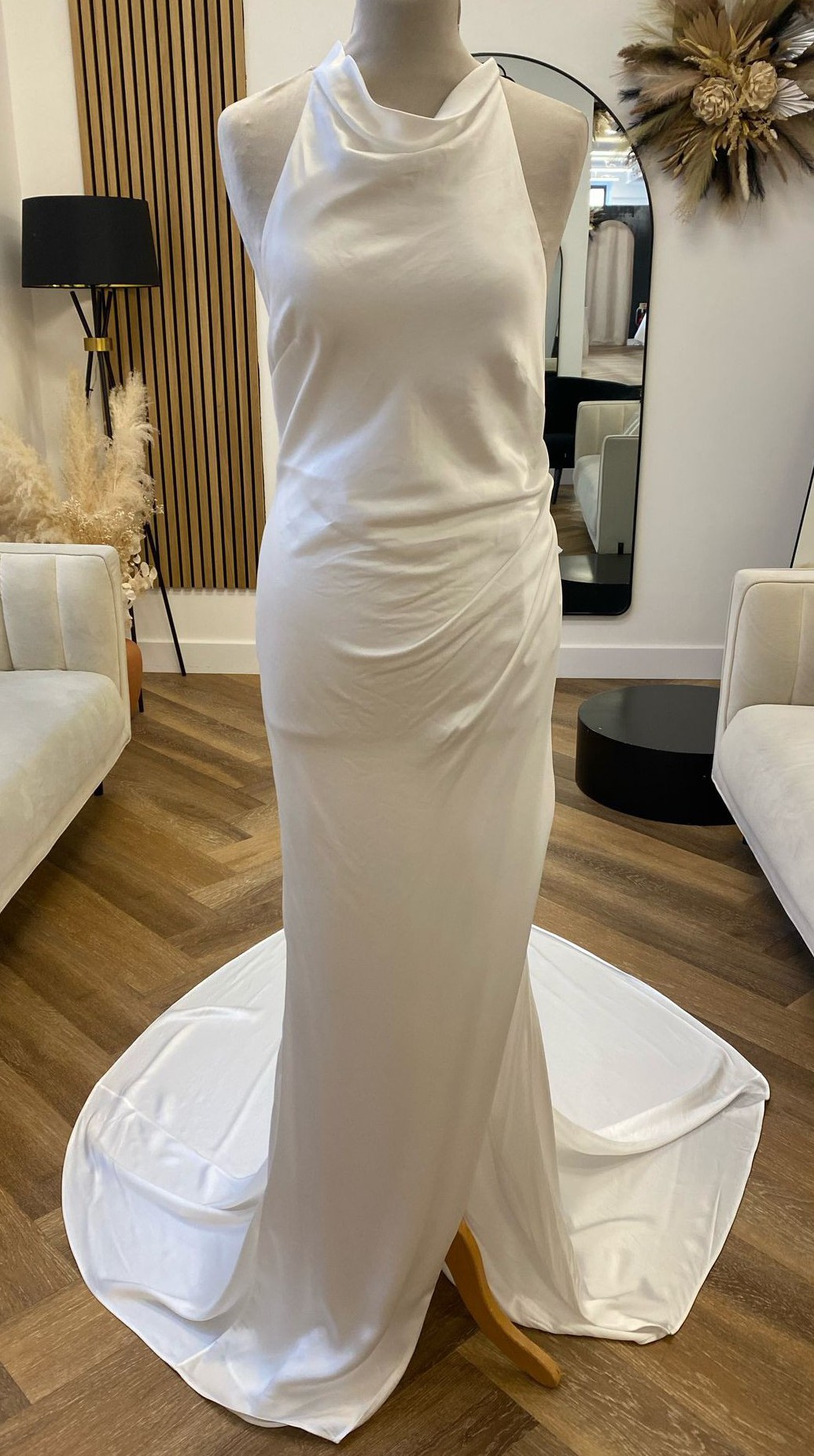 black and white lace dresses Black Floral Lace Wedding Dress White Chiffon Illusion Neckline –  loveangeldress main image 0