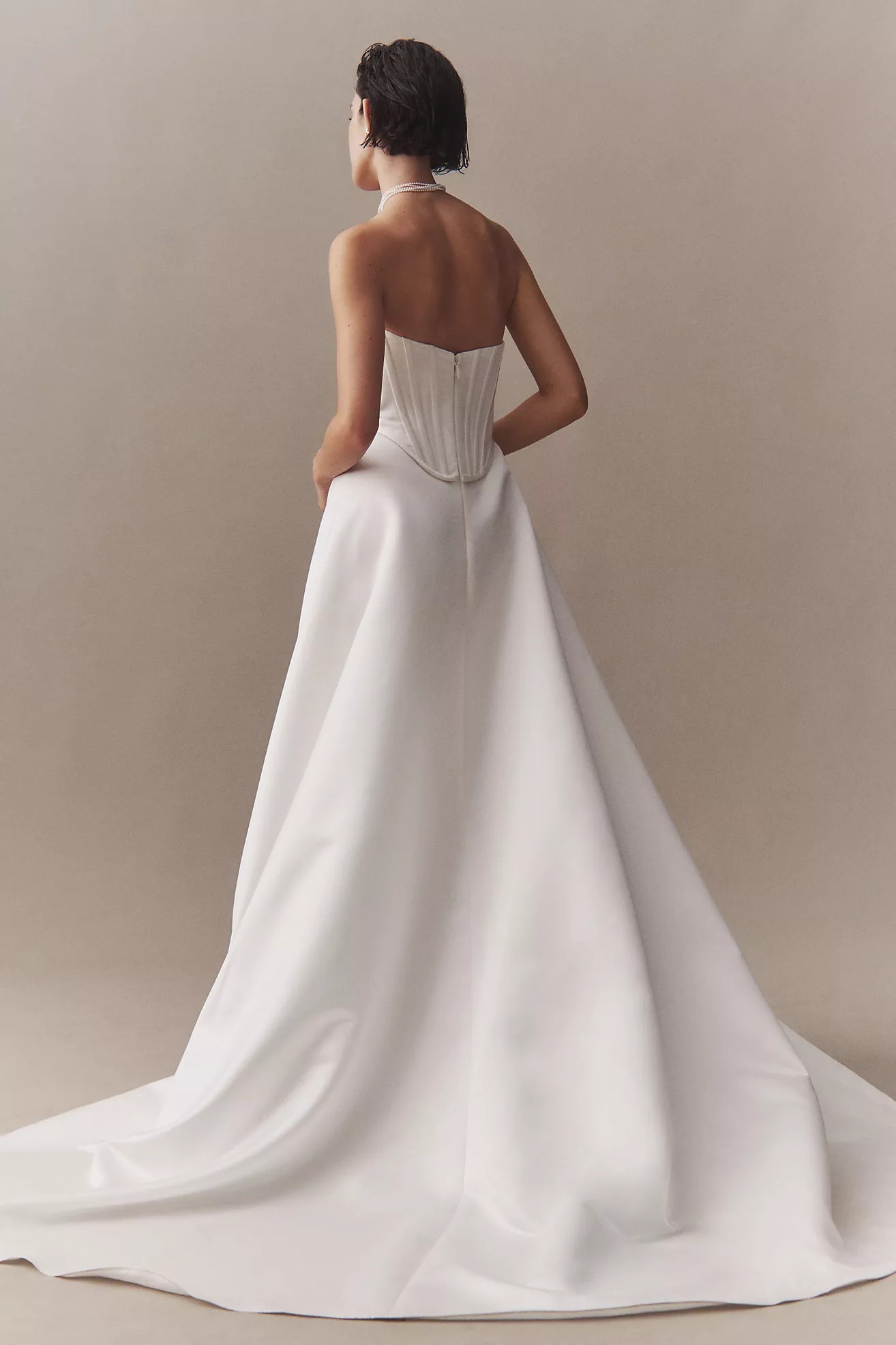 Watters, Allie Strapless Corset Satin Wedding Dress New Wedding Dress ...