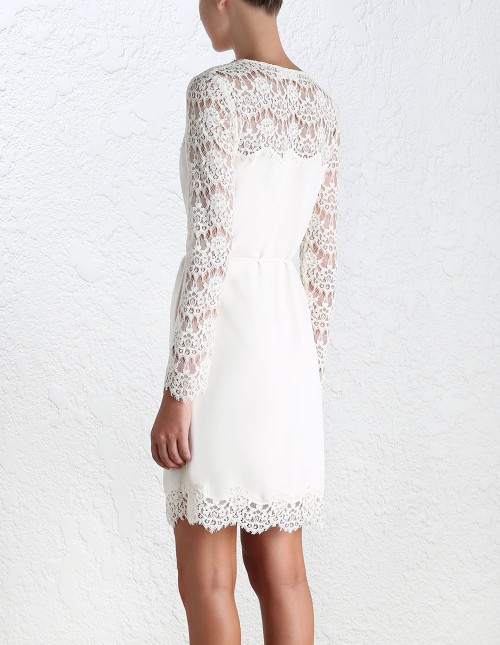 Zimmermann, Crepe Lace Shift Dress Preowned Wedding Dress Save 36% -  Stillwhite