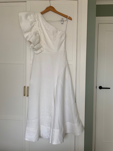 Aje, Bonjour Asymmetric Midi Dress
