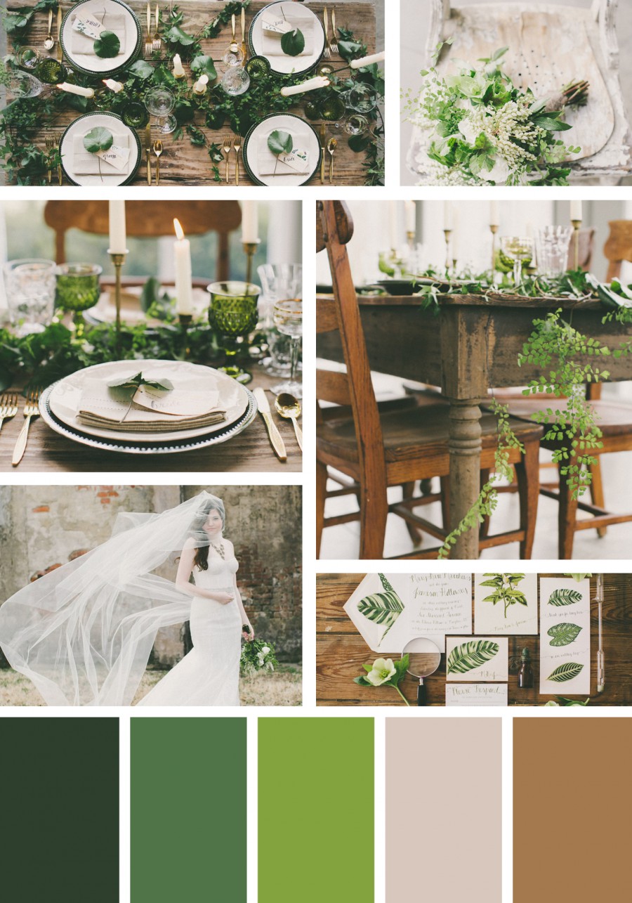 13 Green Wedding Color Palettes Stillwhite Blog