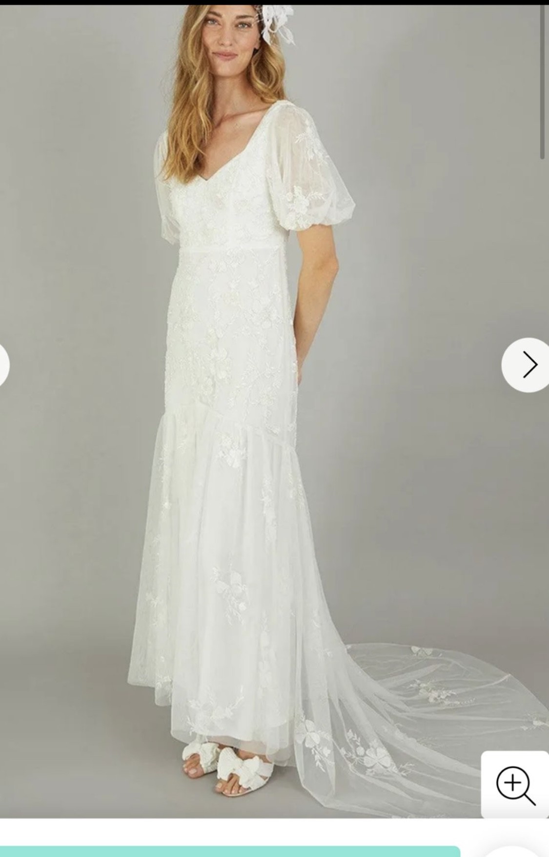 Monsoon, Violet Embroidered Bridal Maxi Dress New Wedding Dress