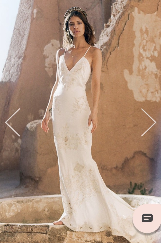 bridal silk slip dress