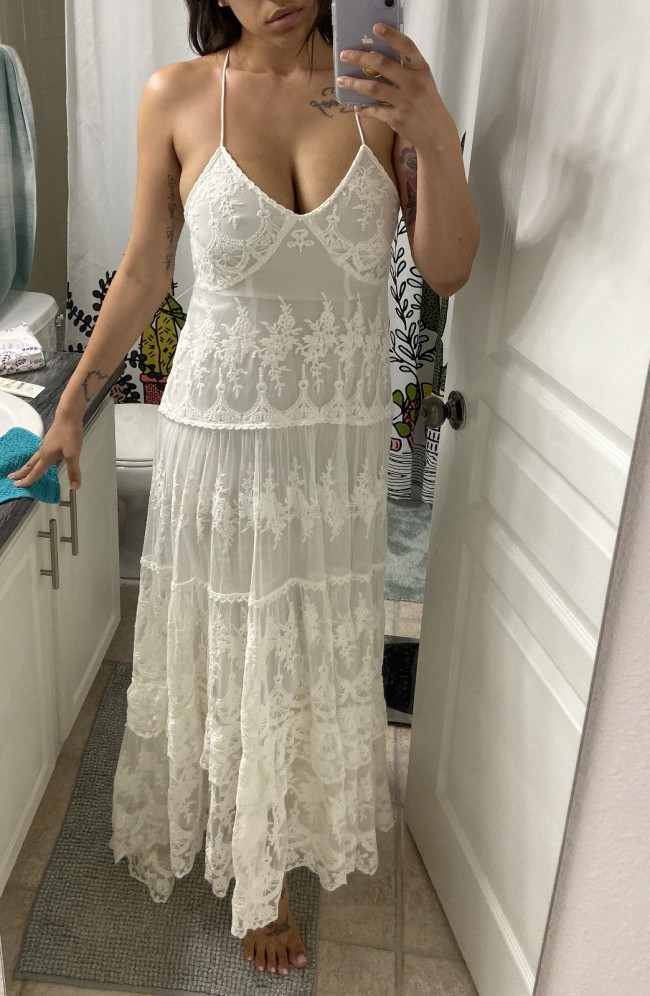 canyon moon mesh gown