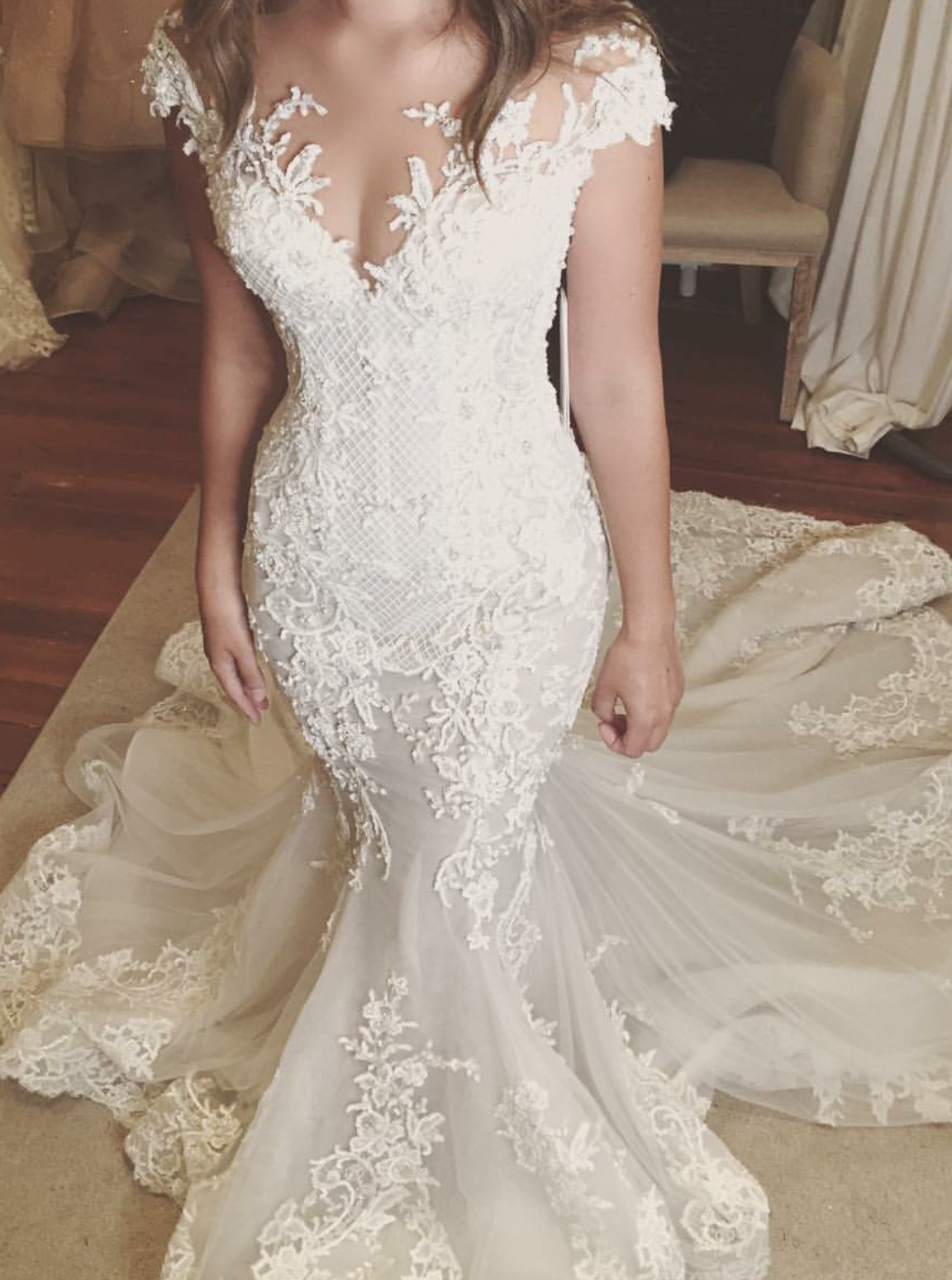 Leah Da Gloria Custom Made Preowned Wedding Dress Save 75% - Stillwhite