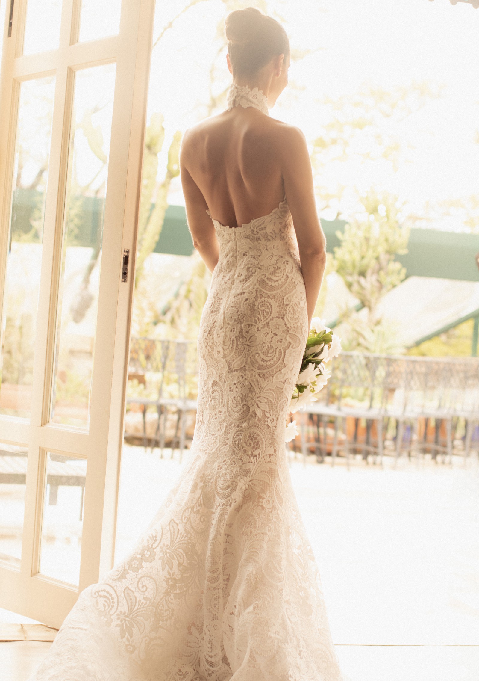 mermaid wedding dress with bow in the back Allure Bridals Fitted Bow Back Mikado Bridal Gown A1258