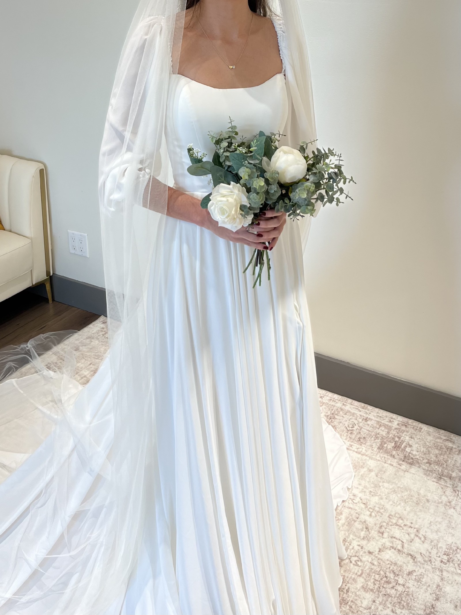 Stella York, NWT -Modern off the shoulder chiffon A-line dress New Wedding Dress Save 8% - Stillwhite Stella York, NWT -Modern off the shoulder chiffon A-line dress New Wedding Dress Save 8% - Stillwhite