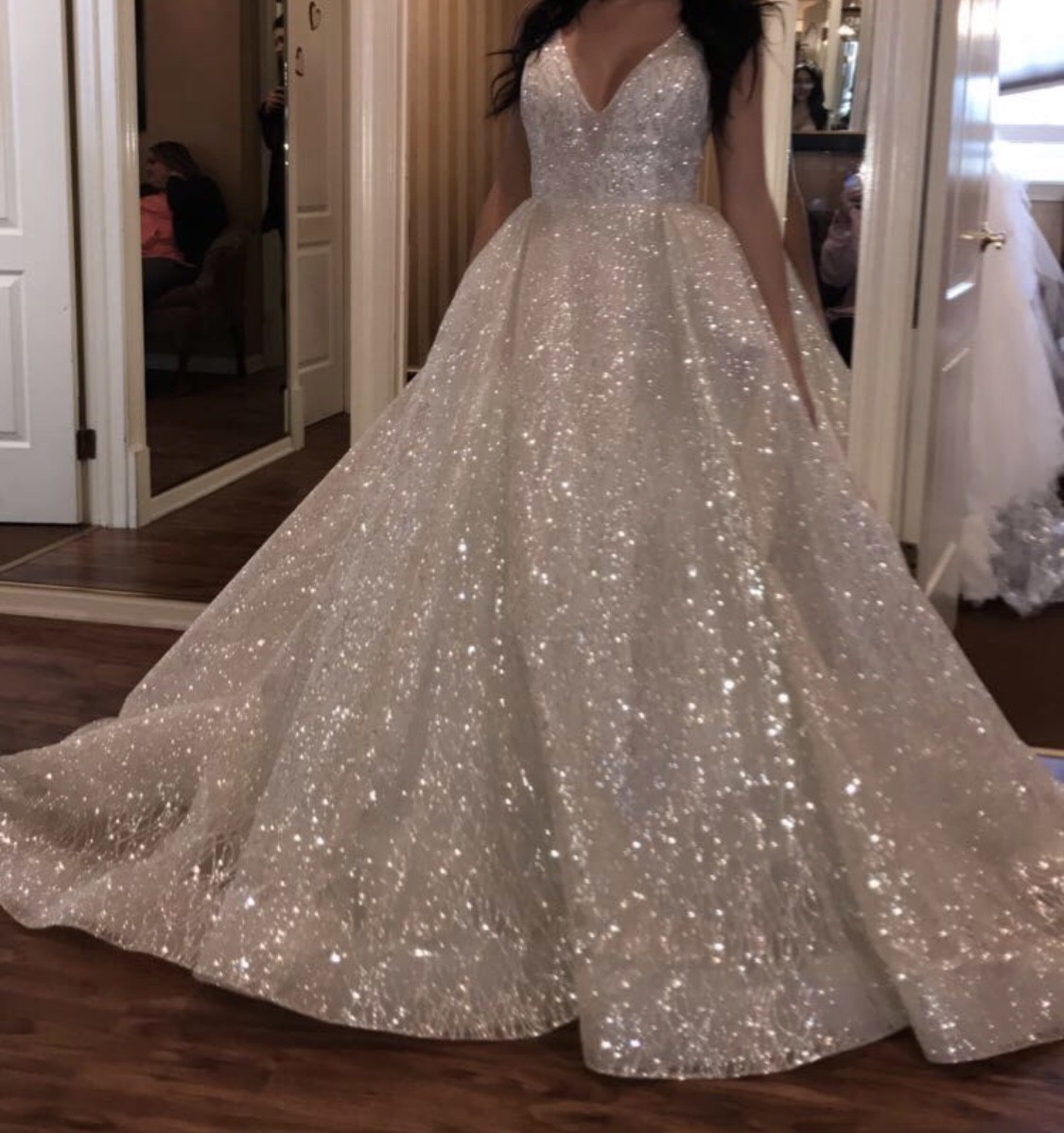 lazaro sparkle wedding dress