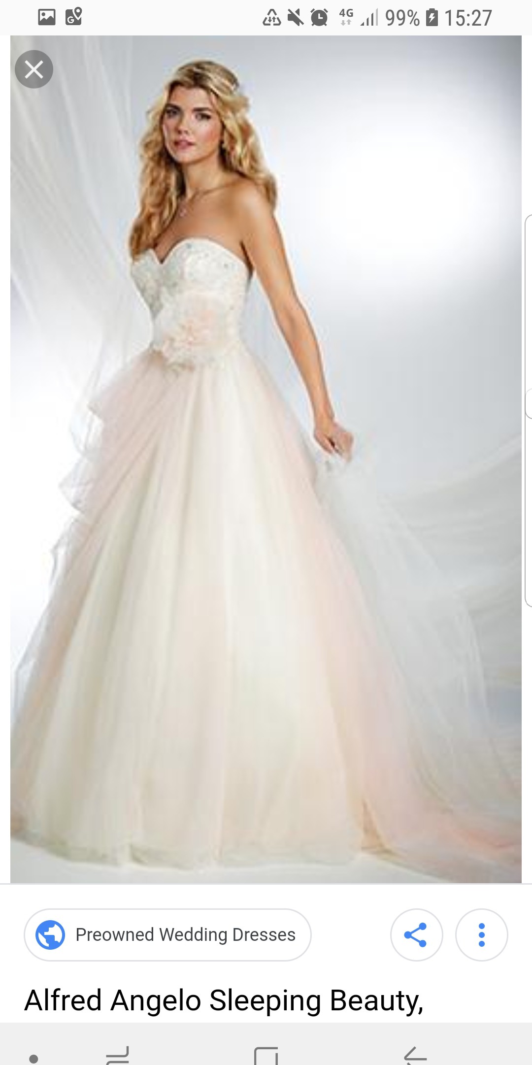 Alfred angelo blush wedding dress hotsell