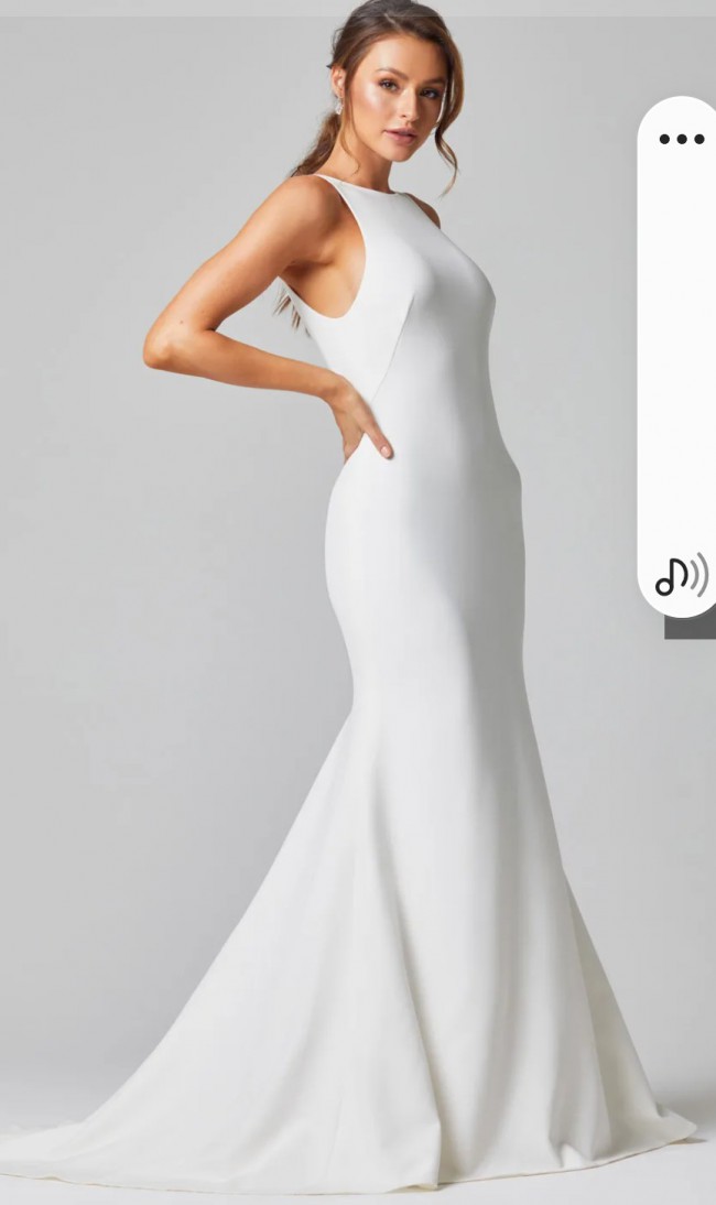 Tania Olsen Fleur Wedding Dress PO938T with train (Available in Vintage White) main image 0