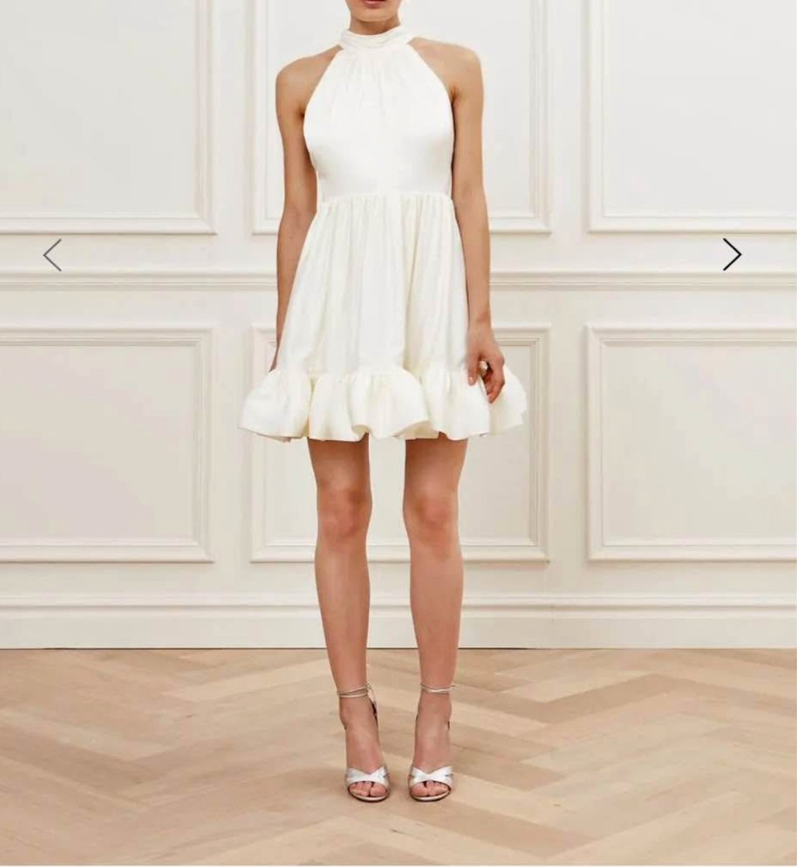 knee length dresses for ladies Clea Liana Off White Floral Sleeveless Mini Dress main image 0