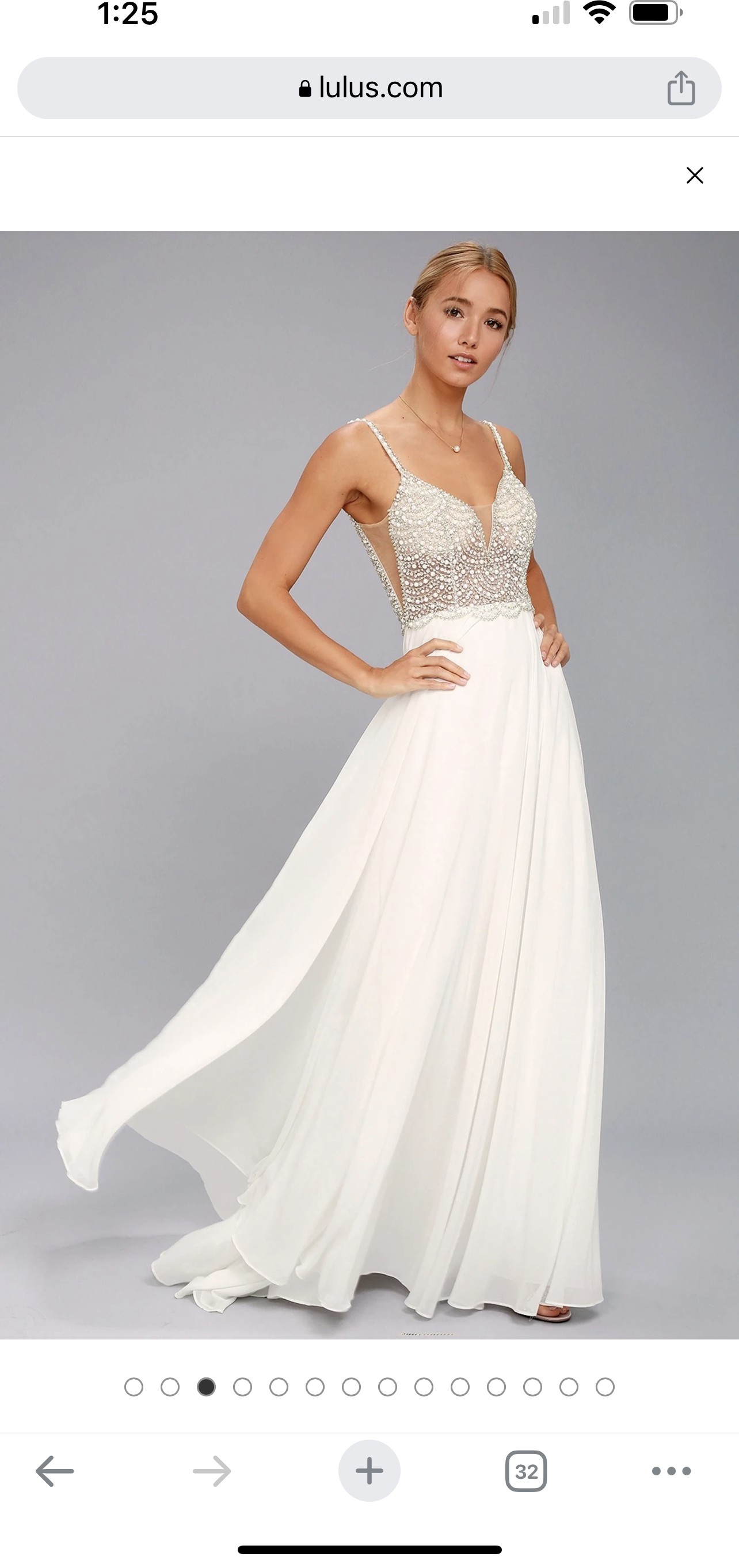 lulus true love white beaded rhinestone maxi dress Lulus, 513882 New Wedding Save 37% Size:US10