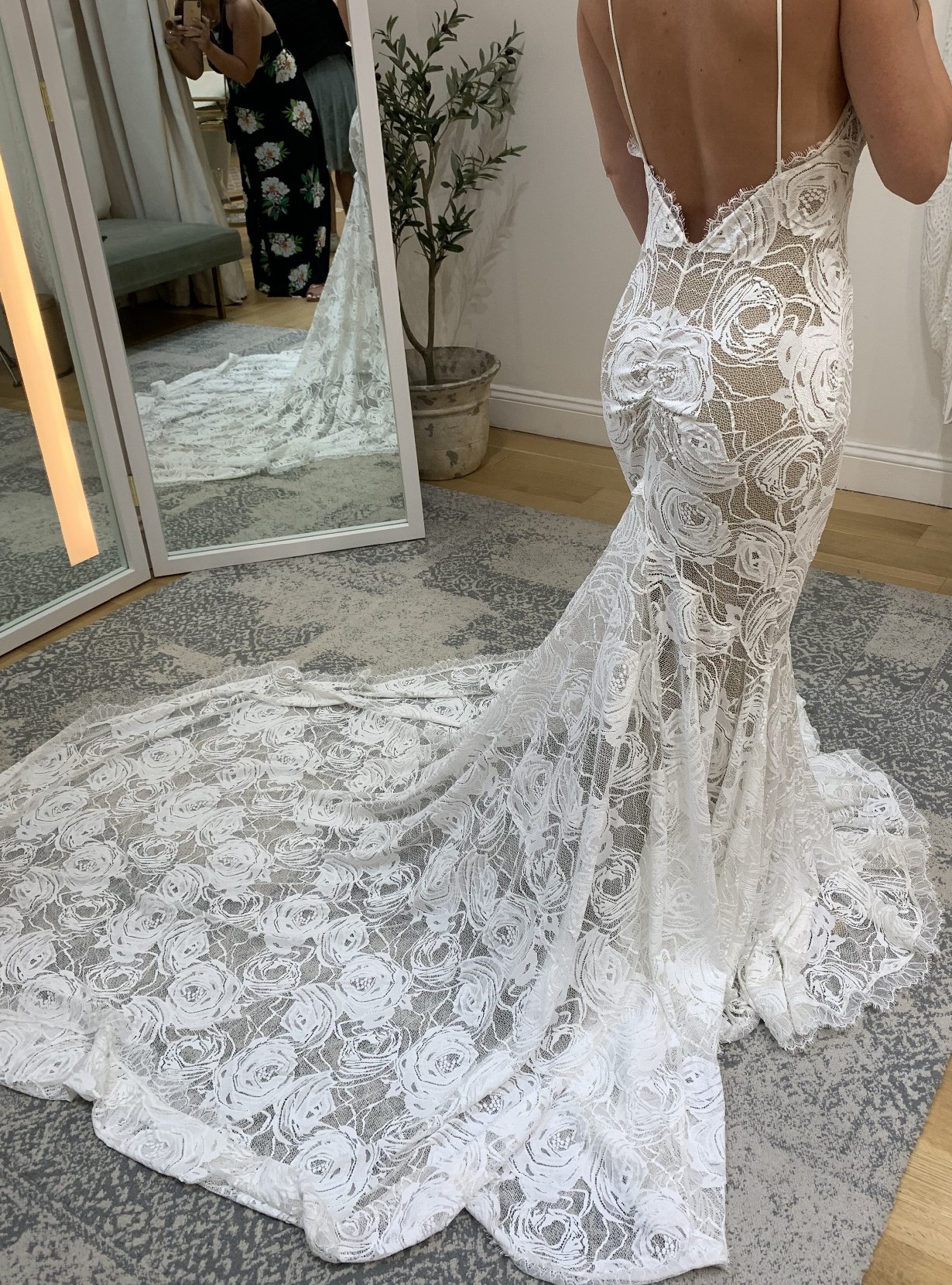 dress lace online Lace Backless A-Line V-neck Long Sleeves Wedding Dresses, Bridal Dresses,  MW552