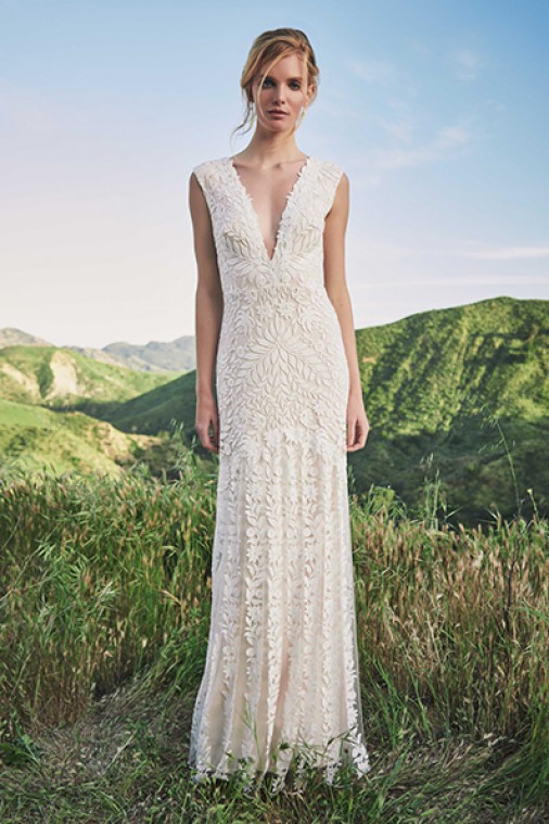 Tadashi Shoji, Colburn Vine New Wedding Dress Save 42% - Stillwhite