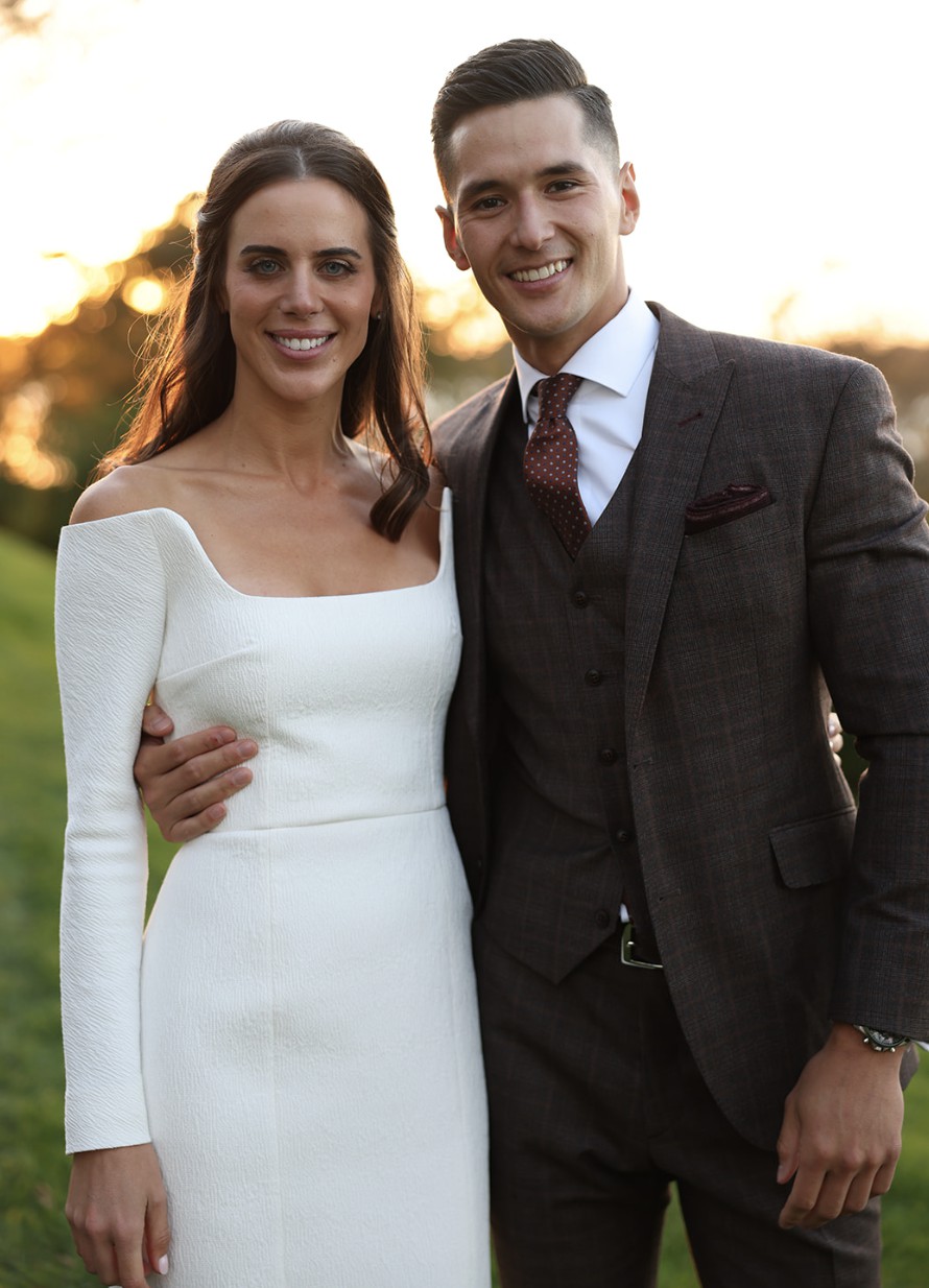 Emilia Wickstead, Birch off-the-shoulder cloqué midi dress Wedding