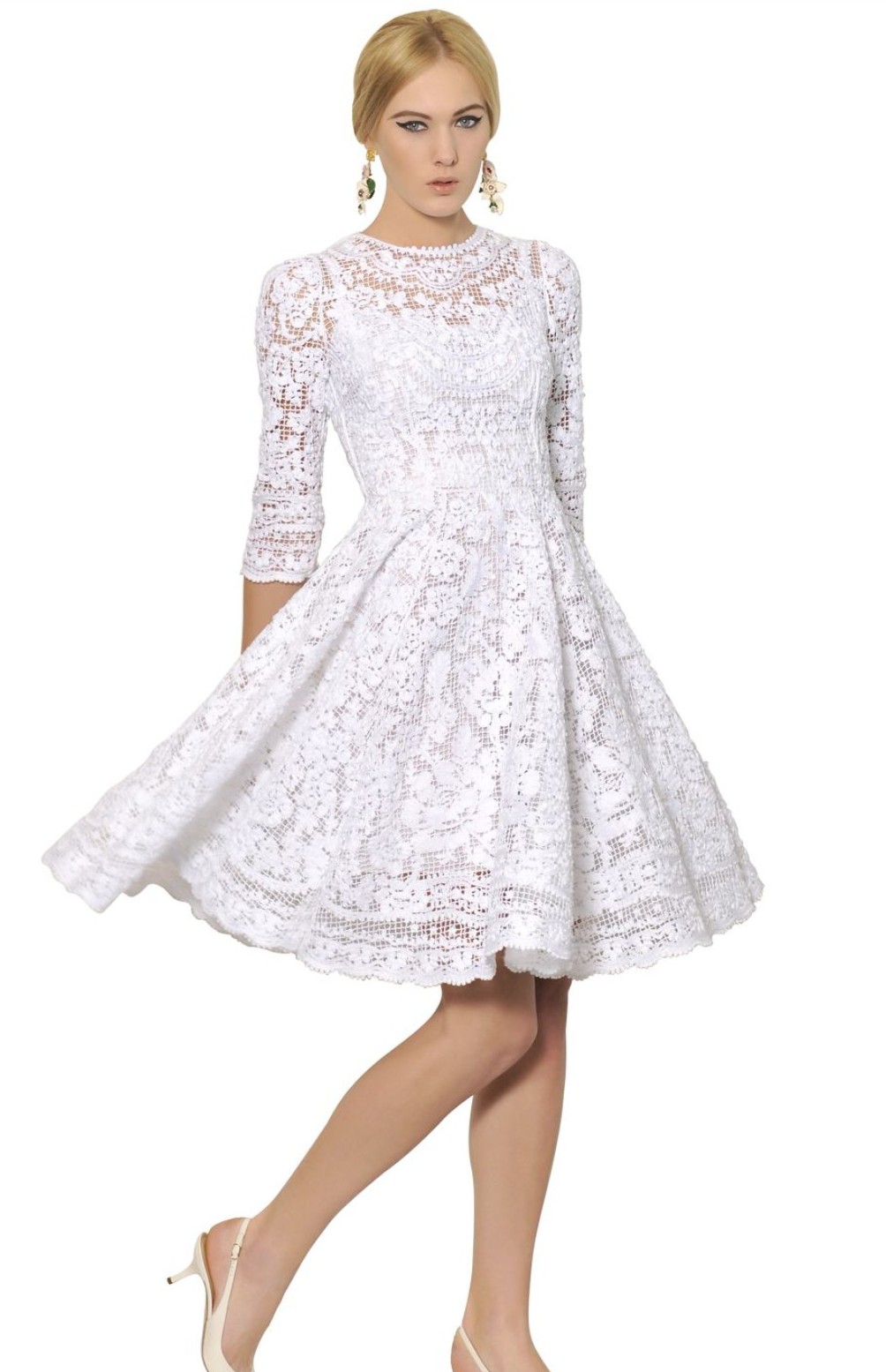 dolce gabbana white dress