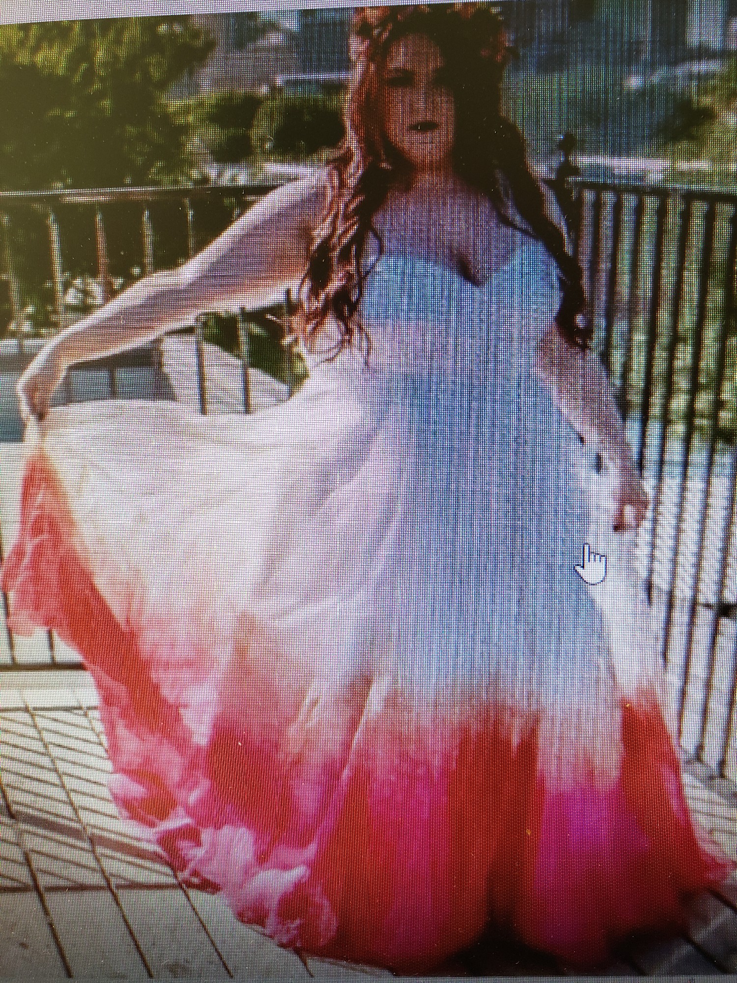 Watters Specialty Dip Dyed And Airbrushed Wedding Dress On Sale 80 Off