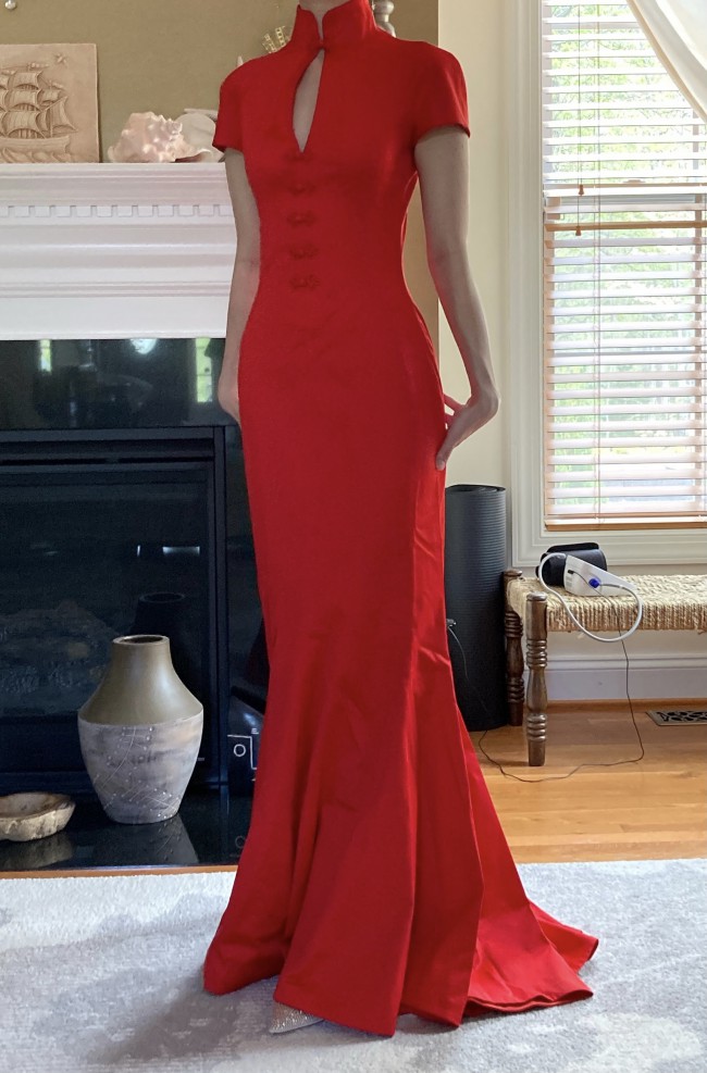 Linda Friesen Custom-Made Couture Silk Gown