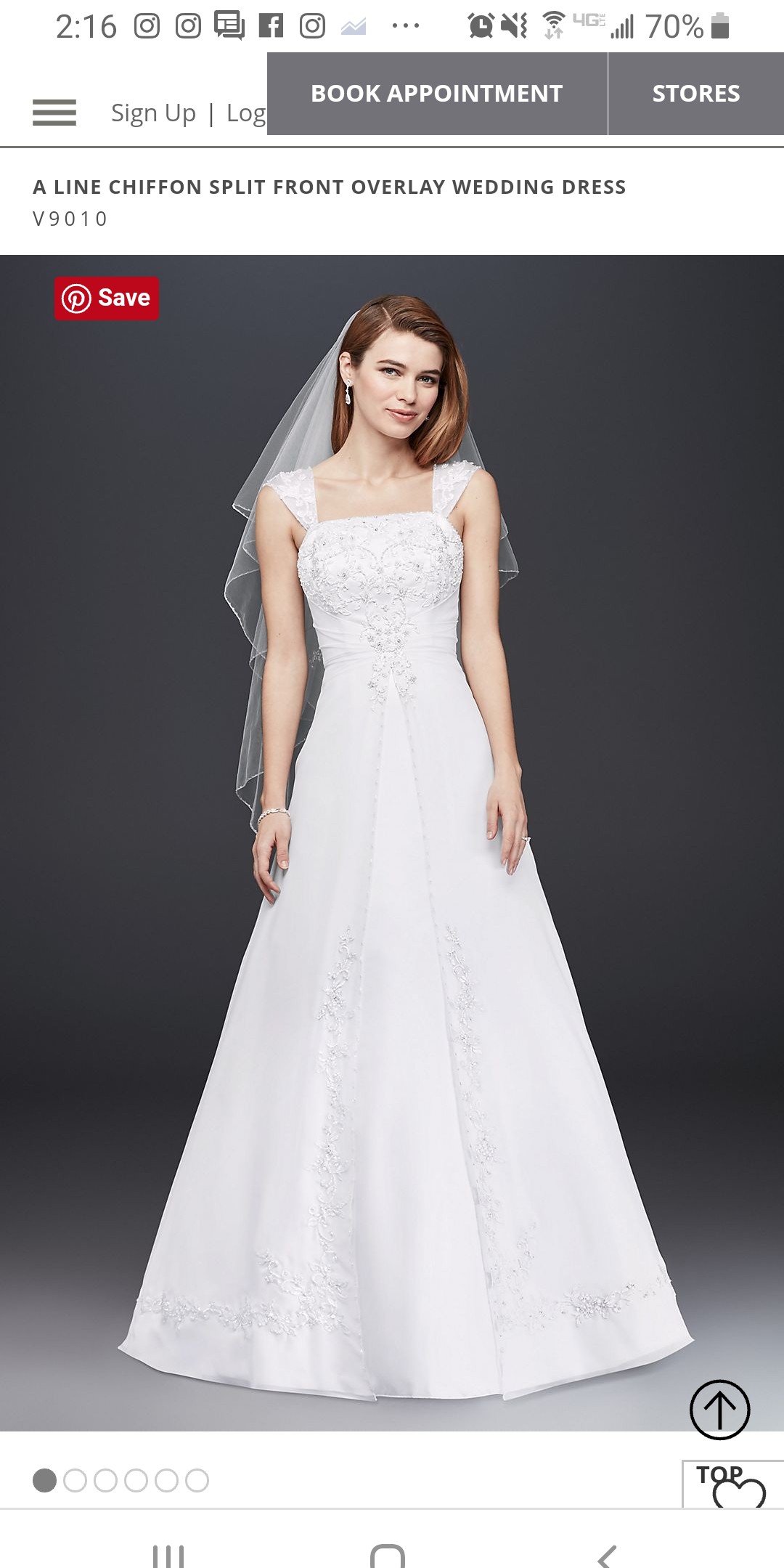 David's Bridal V9010 New Wedding Dress Save 58% - Stillwhite