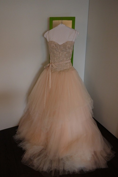 amber ballgown