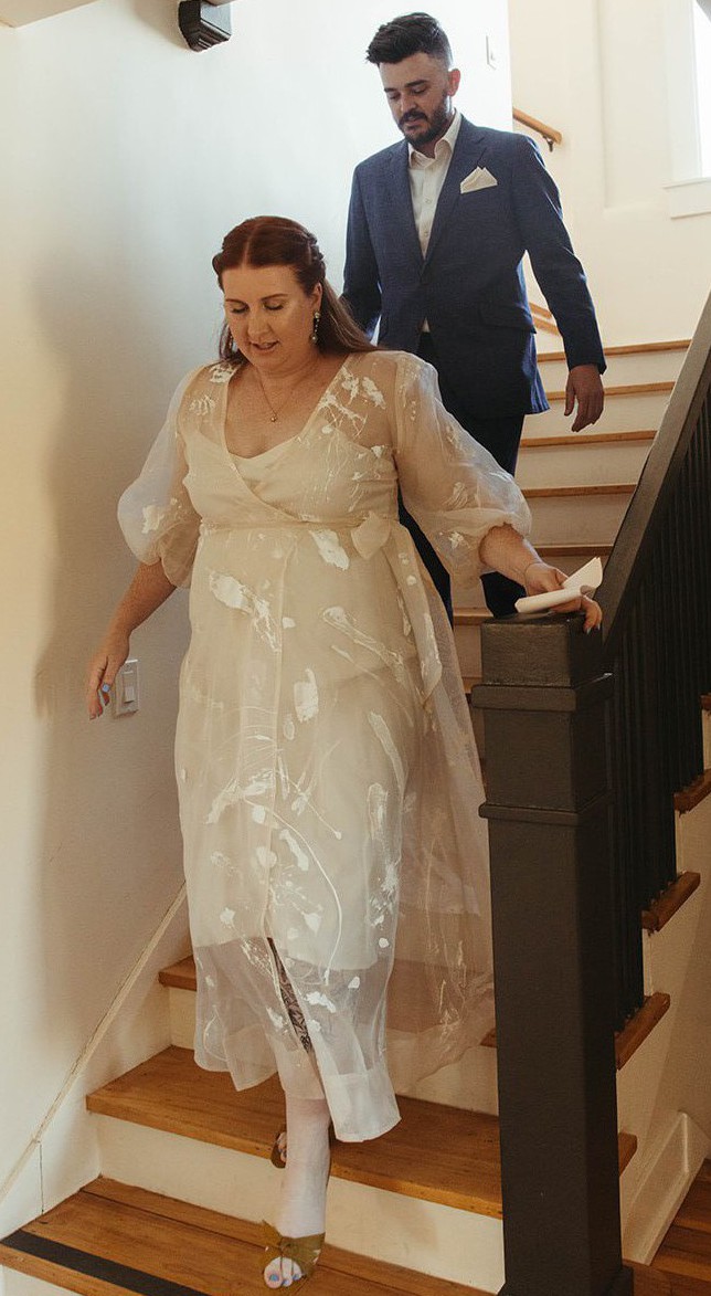 KAMPERETT, Loretta Midi Dress in Dove (Hand Painted) and the Wedding Dress  Save 56% - Stillwhite
