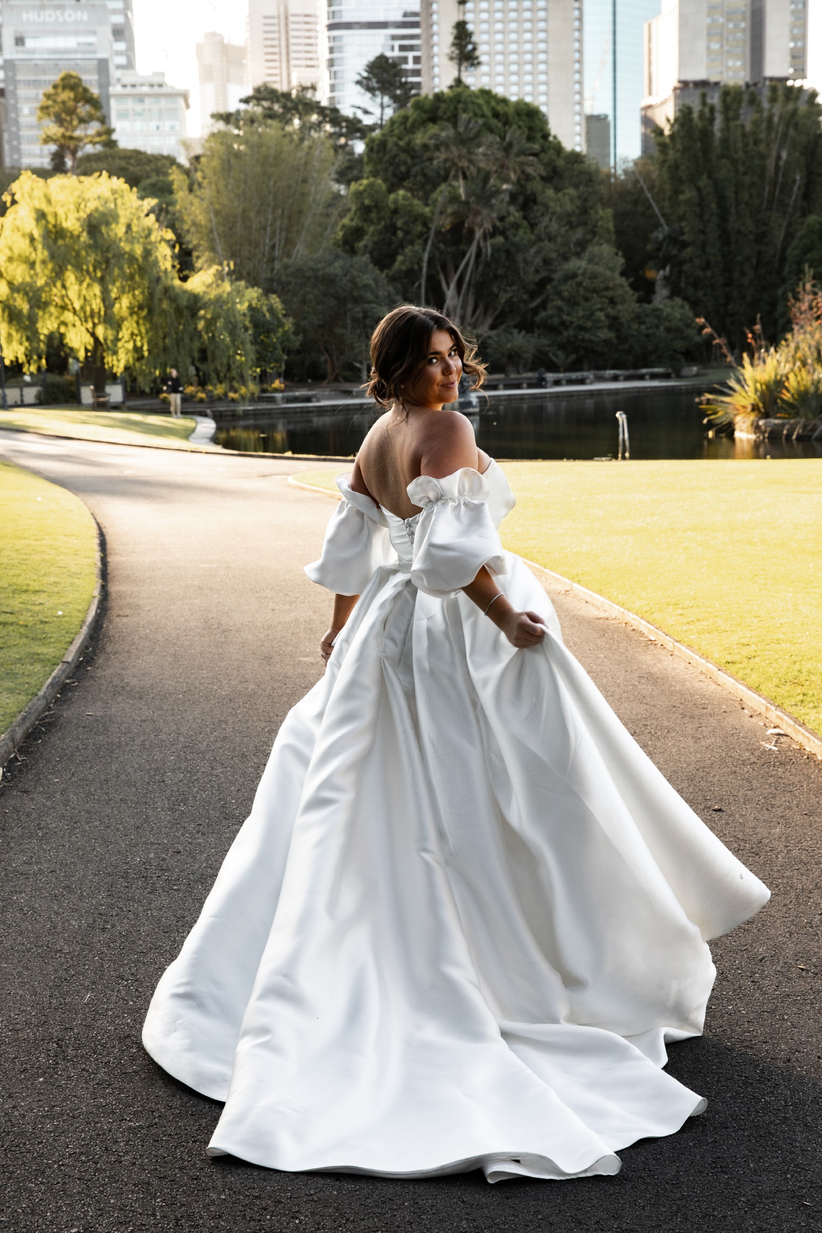 Jacqueline Elizabeth Mini, Modern A-Line Wedding Dress