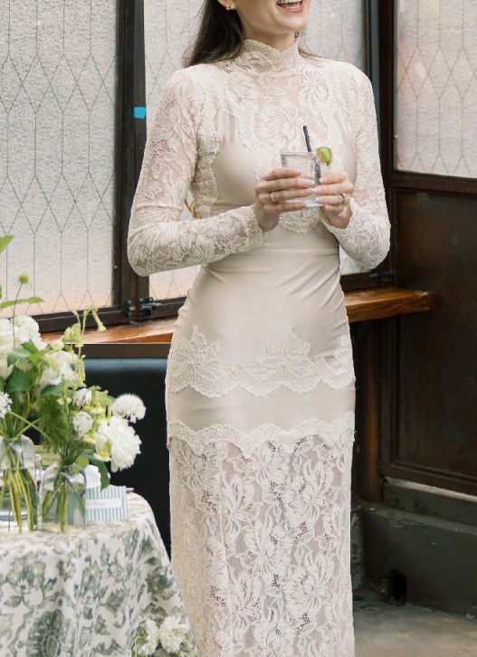 Rabanne, Floral Lace Dress Wedding Dress Save 40% - Stillwhite