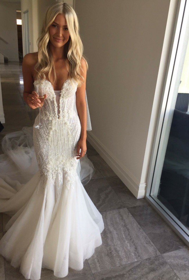 white romper wedding dress