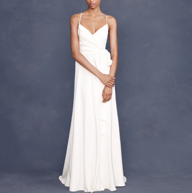 J Crew Silk Tricotine goddess gown Preowned Wedding Dress Save 79% ...
