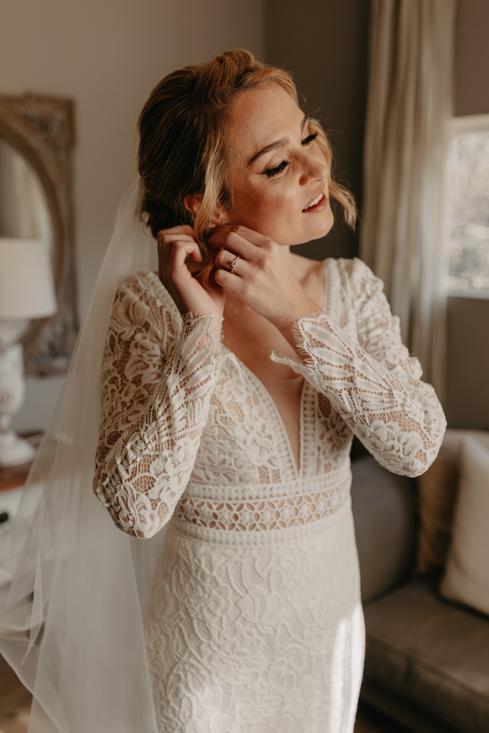 Drita Unique Boho Lace Wedding Dress