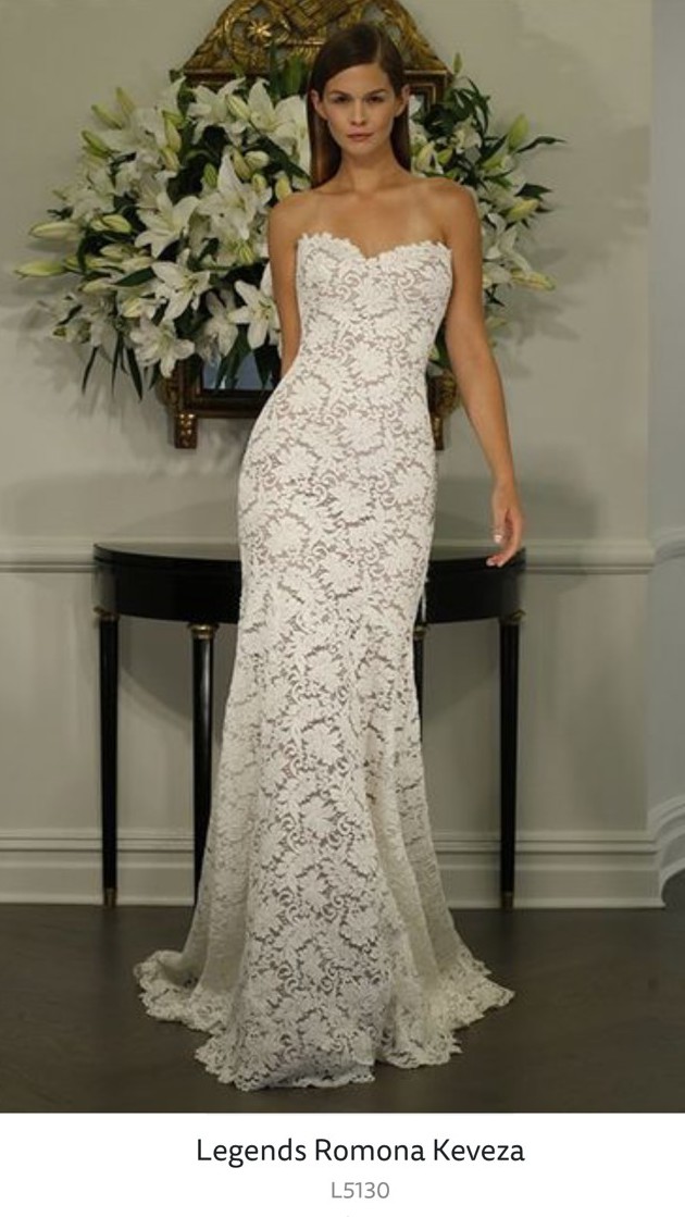 romona keveza strapless wedding dress