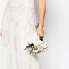 wedding flutter sleeve maxi dress
