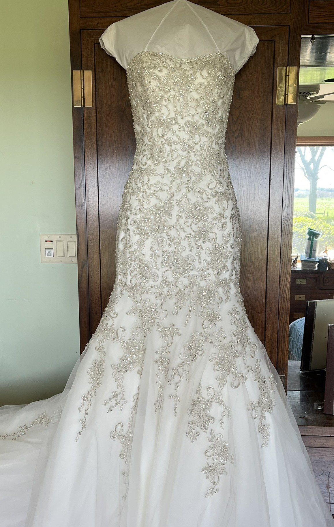 Embroidered Danielle Caprese Wedding Dress