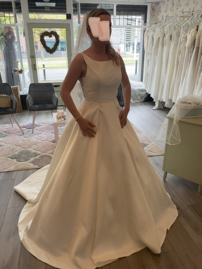 justin alexander mikado ball gown