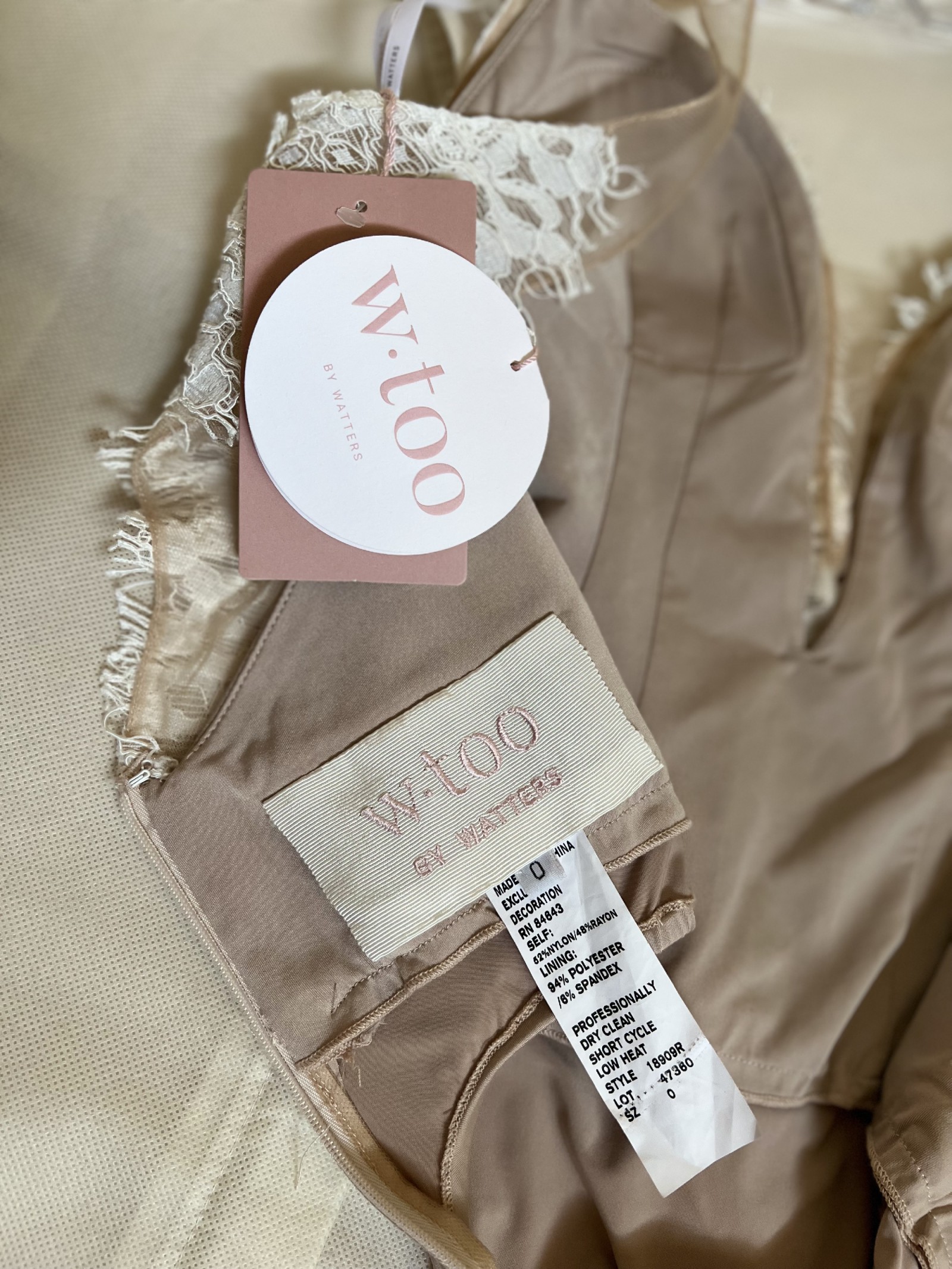 BHLDN Rhea Bodysuit with custom made tulle skirt Used Wedding Dress Save  74% - Stillwhite