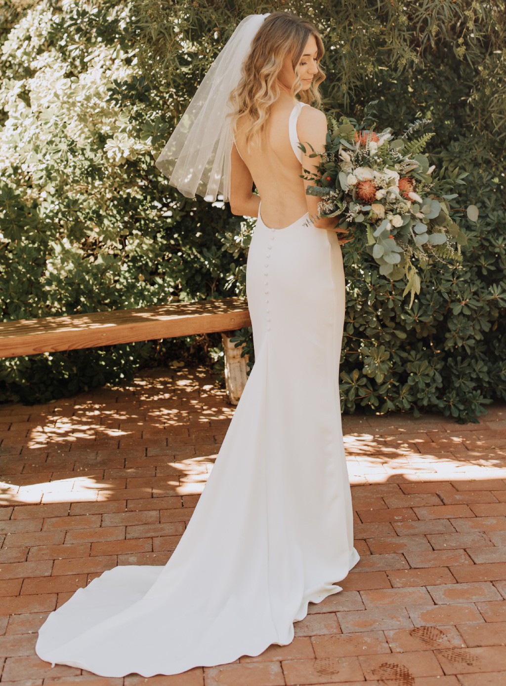 Martini Gown, Low Back Wedding Dress