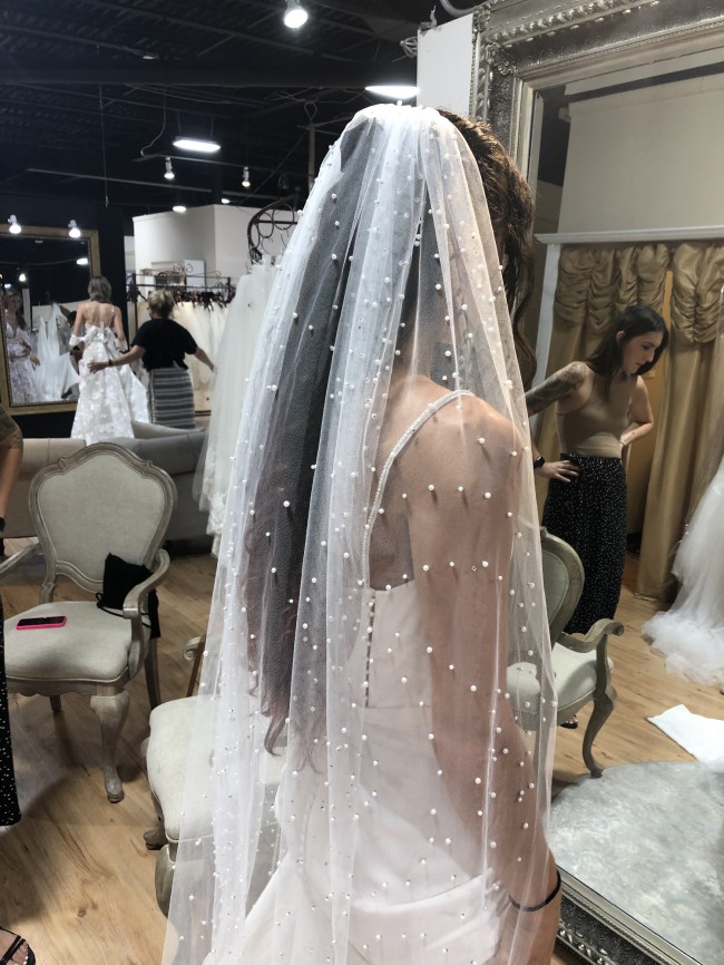Symphony Bridal Pearl Veil Cathedral Length
